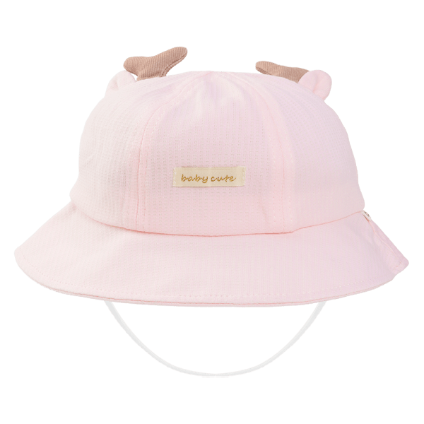 Nón bé gái lớn 3-6Y vành tròn Animo A2510_MN012 (50cm, Hồng nhạt)