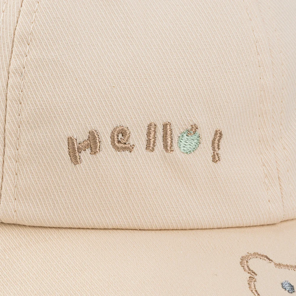 Nón bé gái lớn 3-6Y vành tròn Animo A2510_MN011 (52cm, Kem)