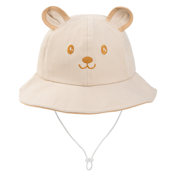 Nón bé gái lớn 3-6Y vành tròn Animo A2510_MN010 (52cm, Kem)