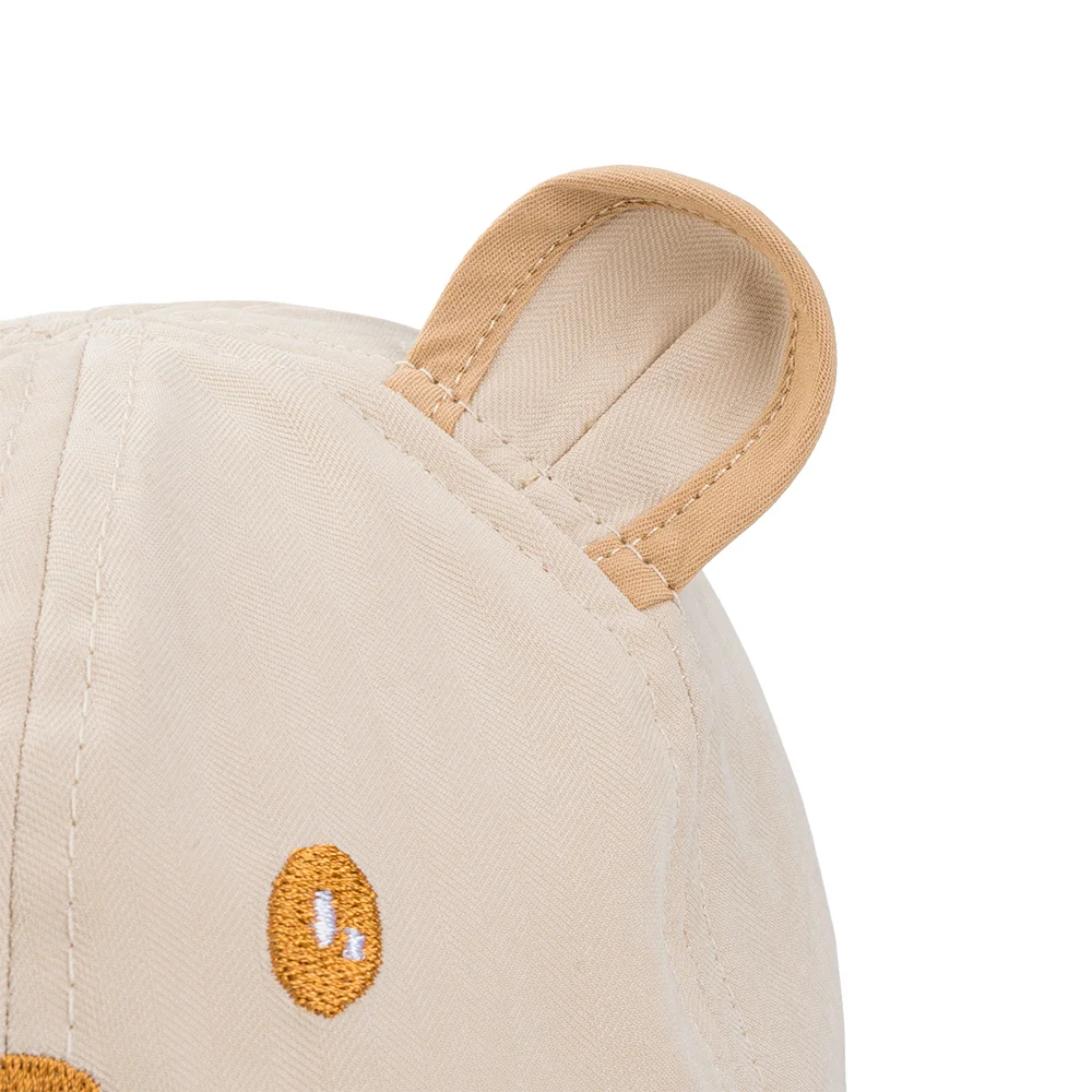 Nón bé gái lớn 3-6Y vành tròn Animo A2510_MN010 (52cm, Kem)