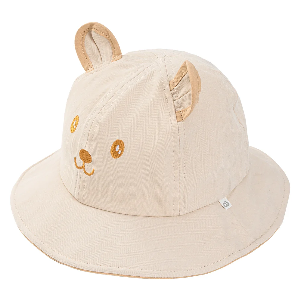 Nón bé gái lớn 3-6Y vành tròn Animo A2510_MN010 (52cm, Kem)