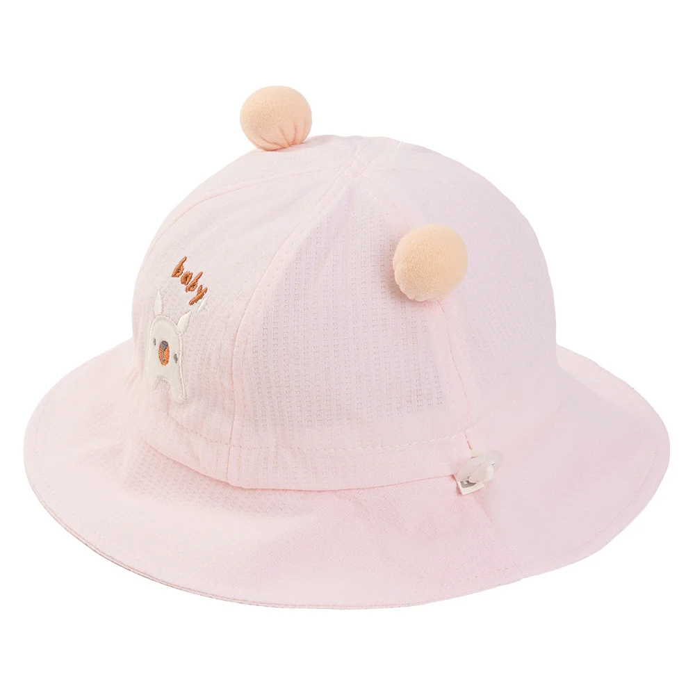 Nón bé gái lớn 3-6Y vành tròn Animo A2510_MN009 (52cm, Hồng)