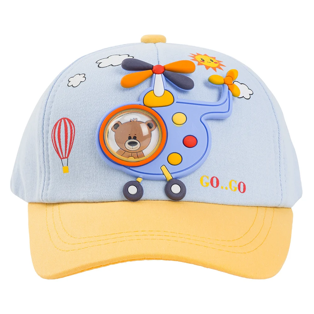 Nón bé trai lớn 3-6Y lưỡi trai Animo A2510_MN021 (52cm, Xanh-Vàng)