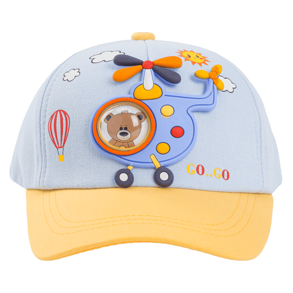 Nón bé trai lớn 3-6Y lưỡi trai Animo A2510_MN021 (52cm, Xanh-Vàng)