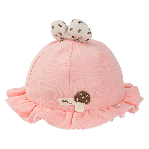 Nón vành tròn bé gái 1-3Y Animo A2510_MN006 (46cm, Hồng)