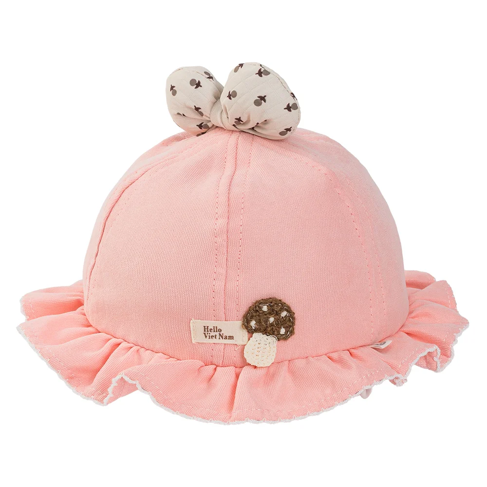 Nón vành tròn bé gái 1-3Y Animo A2510_MN006 (46cm, Hồng)