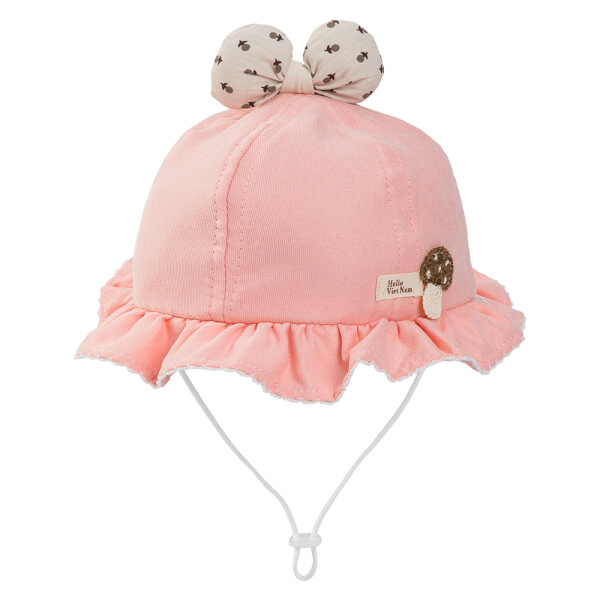 Nón vành tròn bé gái 1-3Y Animo A2510_MN006 (46cm, Hồng)