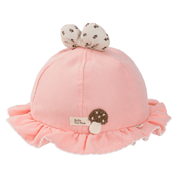Nón vành tròn bé gái 1-3Y Animo A2510_MN006 (46cm, Hồng)