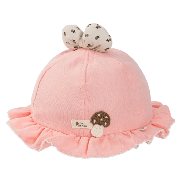 Nón vành tròn bé gái 1-3Y Animo A2510_MN006 (46cm, Hồng)