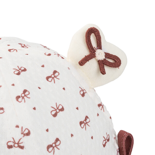 Nón vành tròn bé gái 1-3Y Animo A2510_MN003 (48cm, Kem-Đỏ)