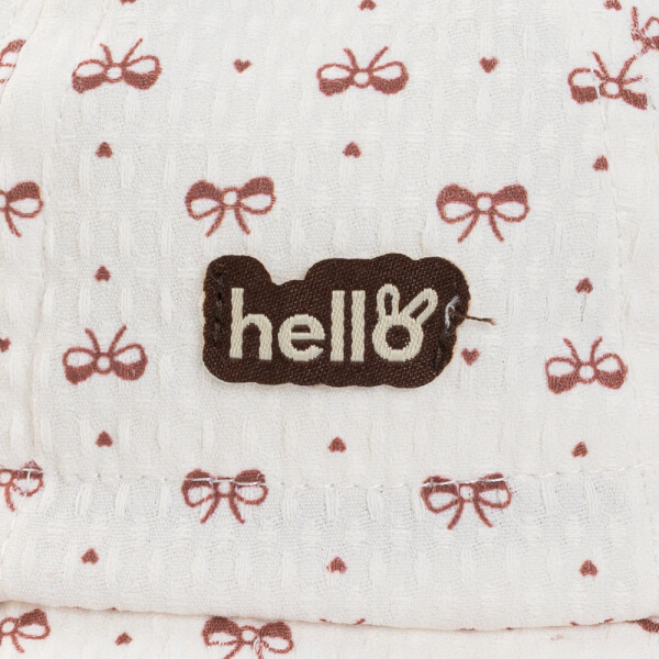 Nón vành tròn bé gái 1-3Y Animo A2510_MN003 (48cm, Kem-Đỏ)