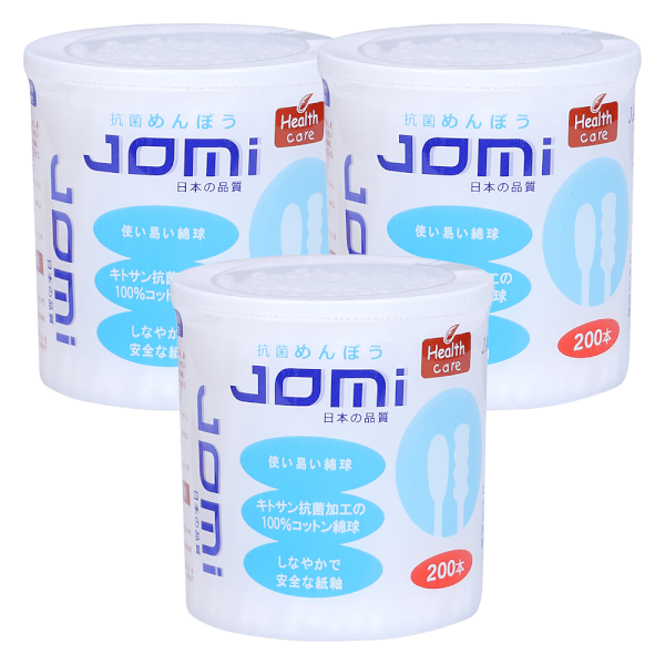 Combo 3 Tăm bông kháng khuẩn Jomi 200 que