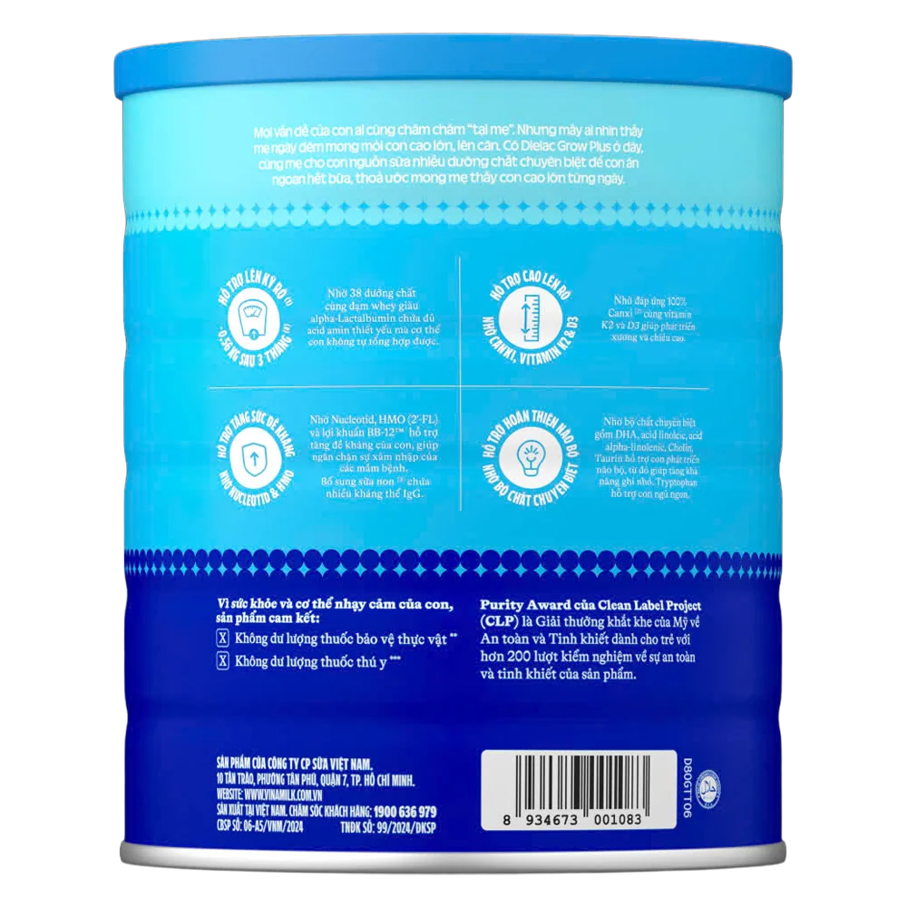 Combo 2 Sữa bột Dielac Grow Plus 2+ HT 1400g