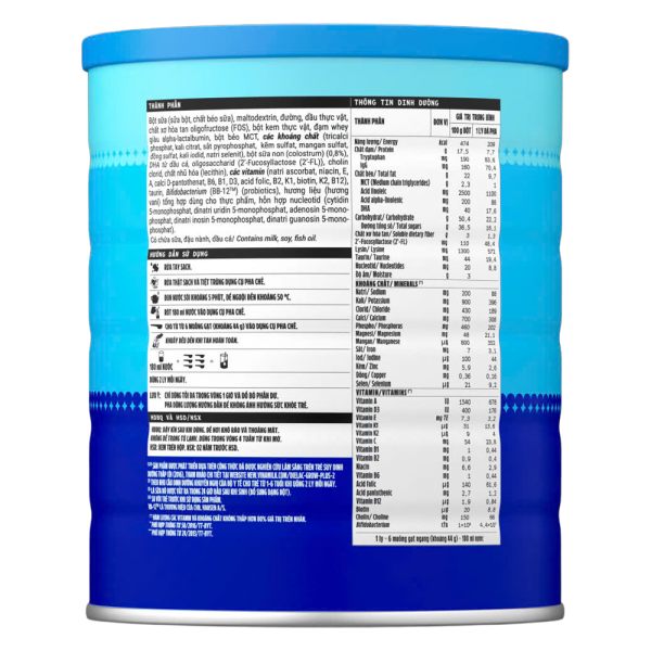 Sữa bột Dielac Grow Plus 2+ HT 1400g