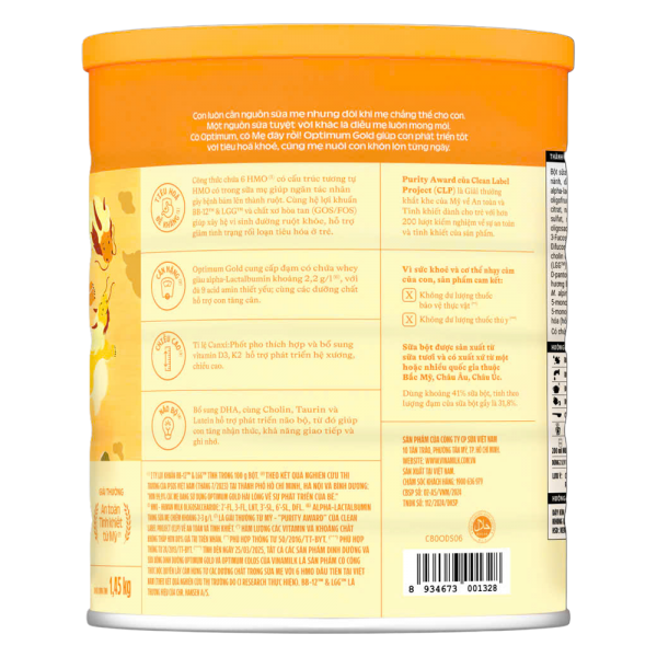 Sữa bột Optimum Gold 4 HT 1450g