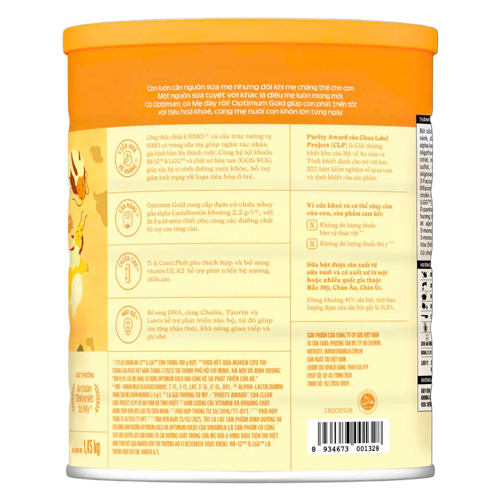 Sữa bột Optimum Gold 4 HT 1450g