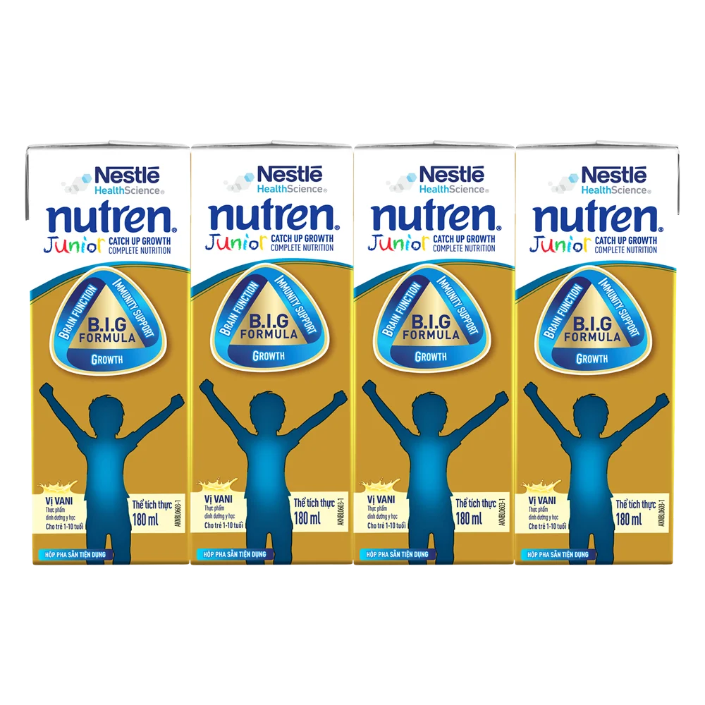 Thực phẩm dinh dưỡng y học Nutren Junior 180ml (1 -10 tuổi) (Lốc 4 hộp)