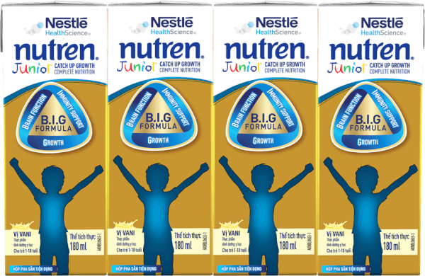 Thực phẩm dinh dưỡng y học Nutren Junior 180ml (1 -10 tuổi) (Lốc 4 hộp)