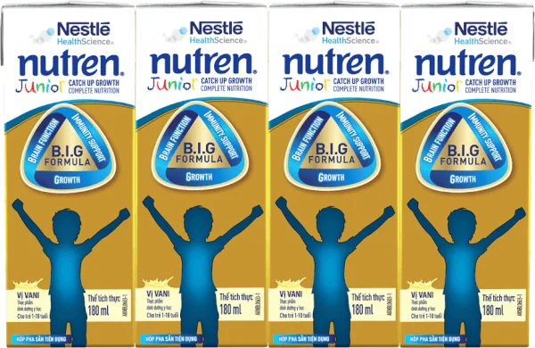 Thực phẩm dinh dưỡng y học Nutren Junior 180ml (1 -10 tuổi) (Lốc 4 hộp)