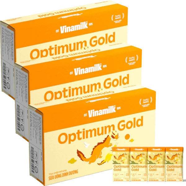 3 Thùng Sữa uống dinh dưỡng Optimum Gold 110ml (Lốc 4 hộp) new