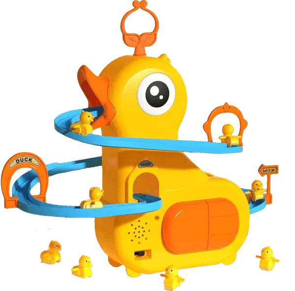 Đồ chơi cầu trượt vịt leo cầu thang tự động theo nhạc đèn JS068656 C507 (Vàng)
