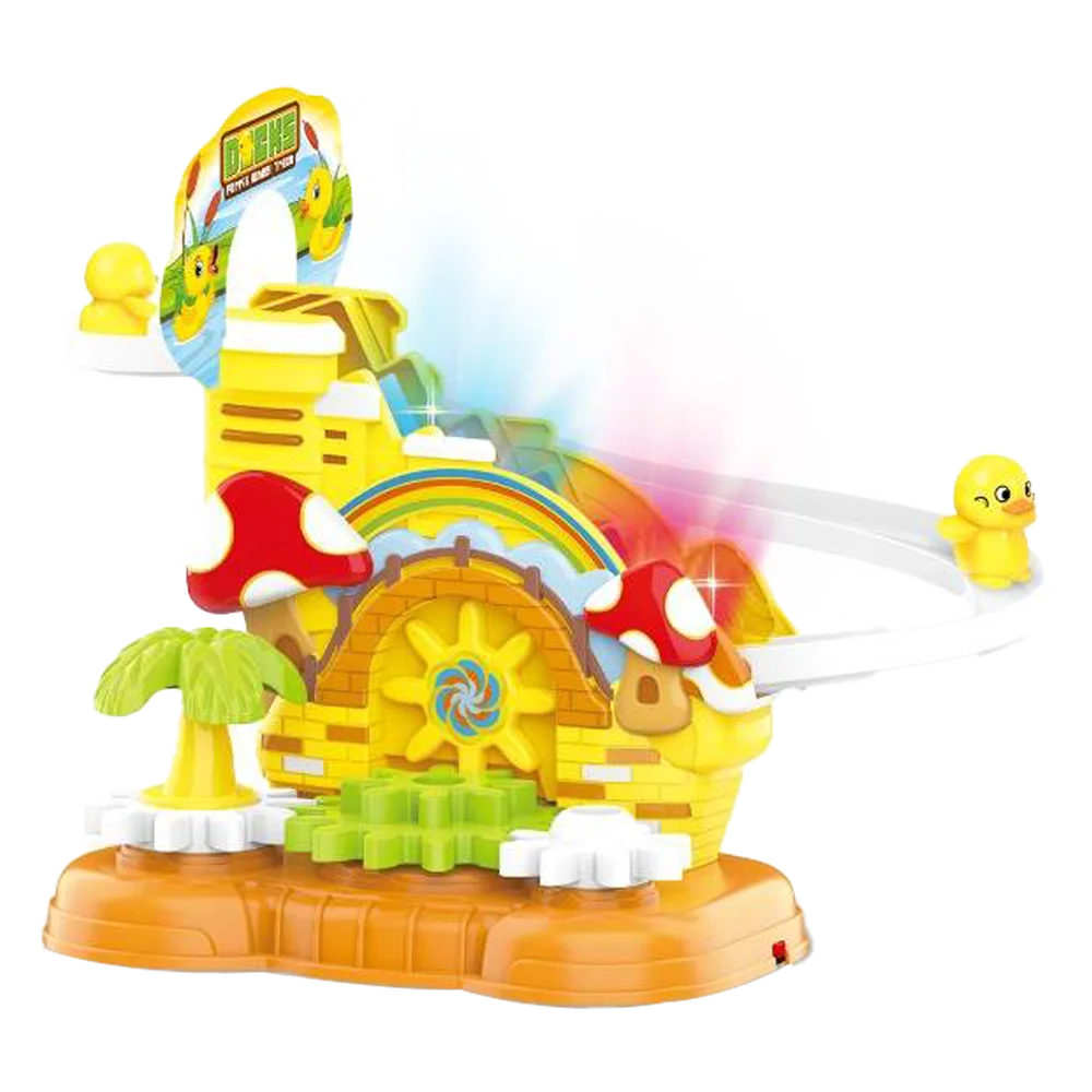 Đồ chơi lắp ráp công viên bánh răng cho vịt leo cầu thang có nhạc đèn JS068643 C507