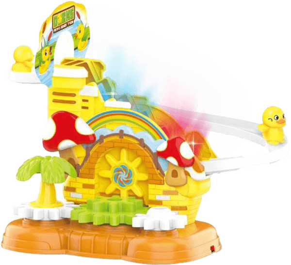 Đồ chơi lắp ráp công viên bánh răng cho vịt leo cầu thang có nhạc đèn JS068643 C507