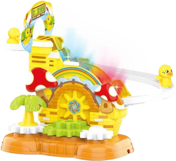 Đồ chơi lắp ráp công viên bánh răng cho vịt leo cầu thang có nhạc đèn JS068643 C507