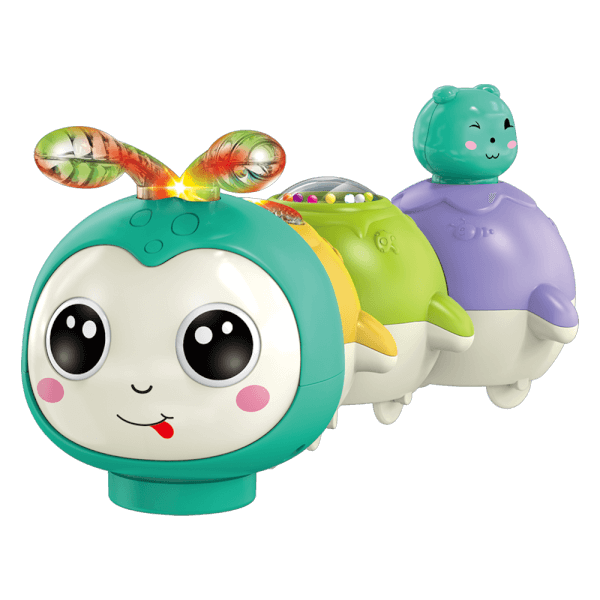 Đồ chơi chú sâu vui nhộn có nam châm biến hình đoàn tàu chạy, có nhạc đèn JS068641 C507