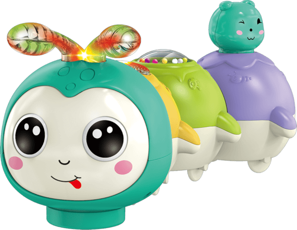 Đồ chơi chú sâu vui nhộn có nam châm biến hình đoàn tàu chạy, có nhạc đèn JS068641 C507