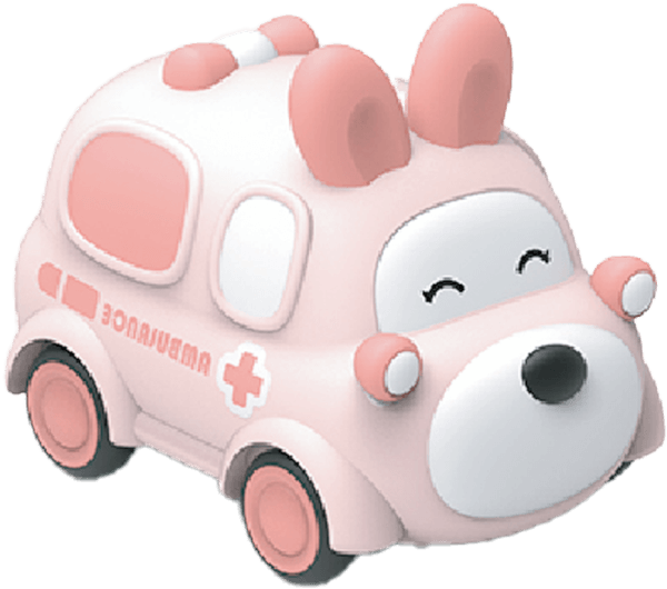 Xe chạy trớn nhựa mềm hình thỏ JS068631 C507 (Hồng)