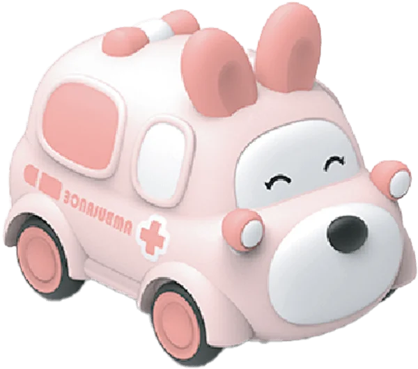 Xe chạy trớn nhựa mềm hình thỏ JS068631 C507 (Hồng)