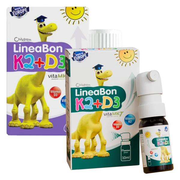 Combo 1 Thực phẩm bảo vệ sức khỏe LineaBon K2   D3 và 1 Thực phẩm bảo vệ sức khỏe LineaBon K2 D3 Spray dạng xịt