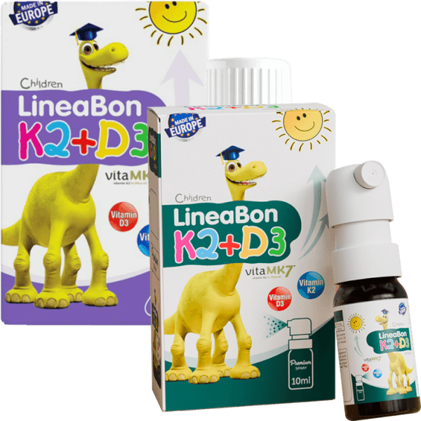 Combo 1 Thực phẩm bảo vệ sức khỏe LineaBon K2   D3 và 1 Thực phẩm bảo vệ sức khỏe LineaBon K2 D3 Spray dạng xịt
