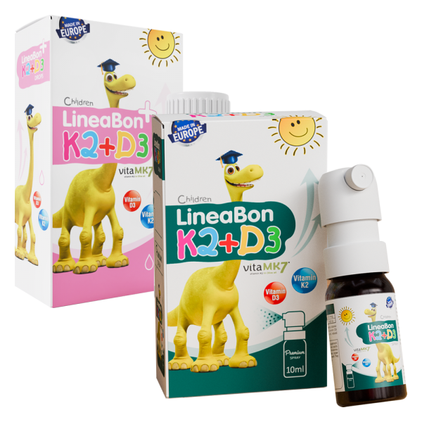 Combo 1 Thực phẩm bảo vệ sức khỏe LineaBon K2 D3 Spray dạng xịt và 1 Thực phẩm bảo vệ sức khỏe Lineabon K2 D3 15ml