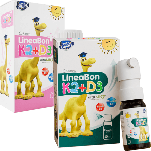 Combo 1 Thực phẩm bảo vệ sức khỏe LineaBon K2 D3 Spray dạng xịt và 1 Thực phẩm bảo vệ sức khỏe Lineabon K2 D3 15ml