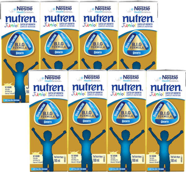 Combo 2 Thực phẩm dinh dưỡng y học Nutren Junior 180ml (1 -10 tuổi) (Lốc 4 hộp)