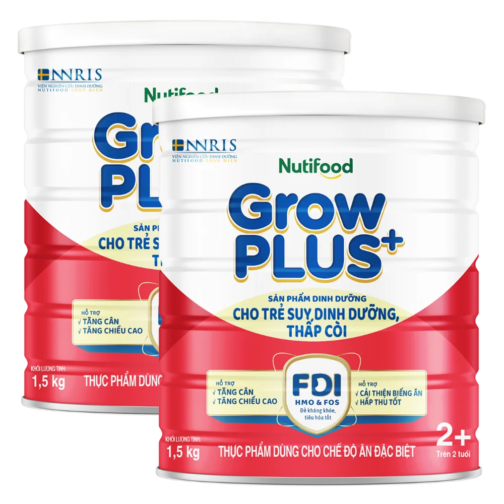 Combo 2 Sữa GrowPlus+ Đỏ 2+ tuổi, 850g