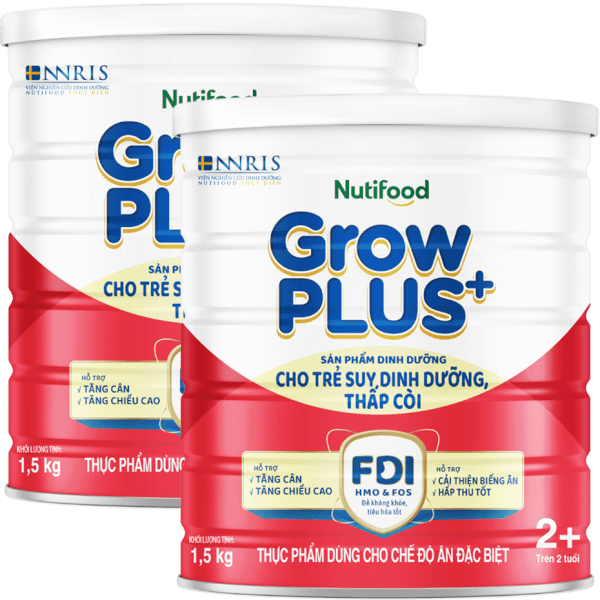 Combo 2 Sữa GrowPlus+ Đỏ 2+ tuổi, 850g