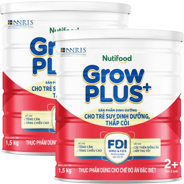 Combo 2 Sữa GrowPlus+ Đỏ 2+ tuổi, 850g