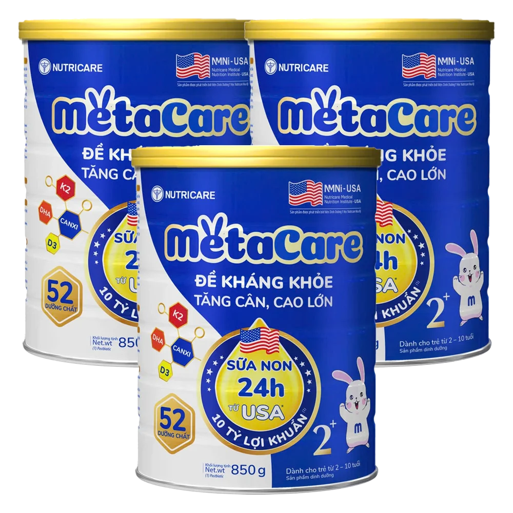 Combo 3 Sữa Metacare Eco 2+ 850g (2-10 tuổi)
