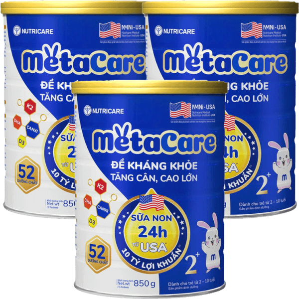 Combo 3 Sữa Metacare Eco 2+ 850g (2-10 tuổi)