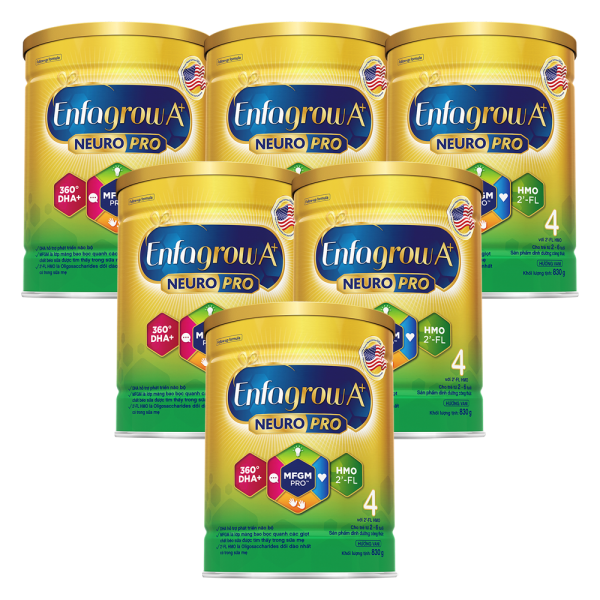 Combo 6 Sữa Enfagrow A+ số 4 830g (2-6 tuổi) 2Flex