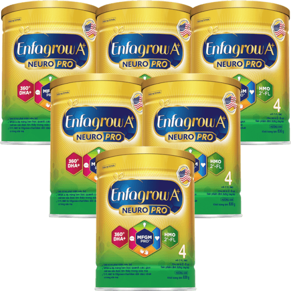 Combo 6 Sữa Enfagrow A+ số 4 830g (2-6 tuổi) 2Flex