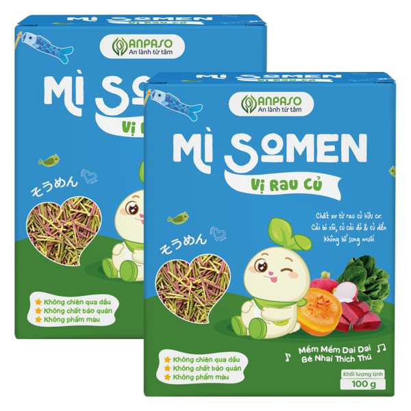 Combo 2 Mì Somen ăn dặm vị rau củ Anpaso 100g