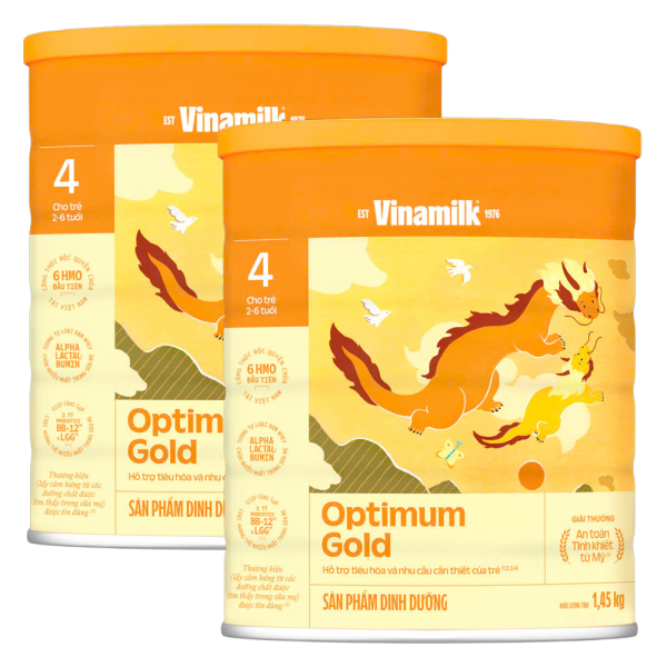 Combo 2 Sữa bột Optimum Gold 4 HT 1450g