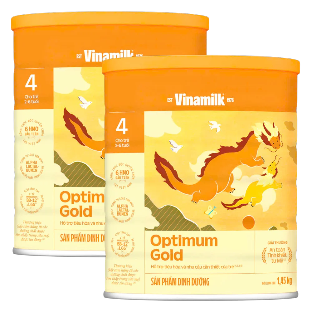 Combo 2 Sữa bột Optimum Gold 4 HT 1450g