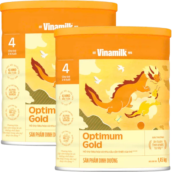 Combo 2 Sữa bột Optimum Gold 4 HT 1450g