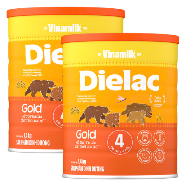 Combo 2 Sữa bột Dielac Gold 4 HT 1400g