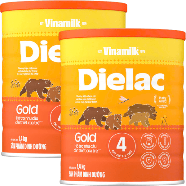 Combo 2 Sữa bột Dielac Gold 4 HT 1400g